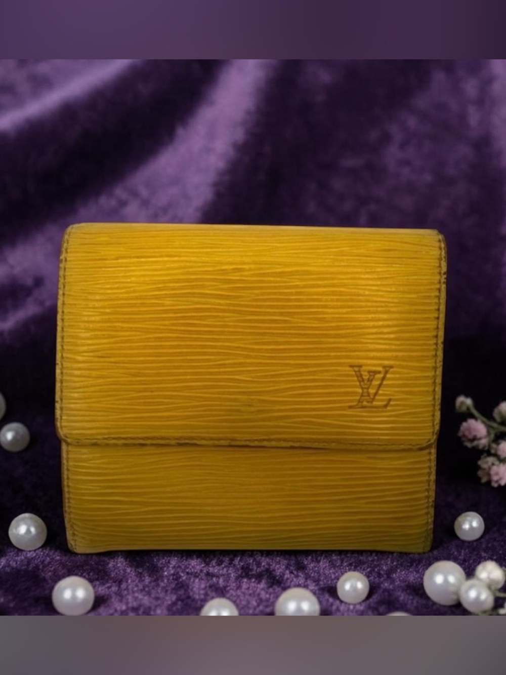 Louis Vuitton Yellow Epi Elise wallet